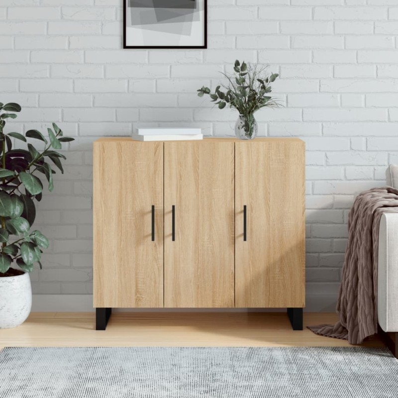 vidaXL Sideboard Sonoma-Eiche 90x34x80 cm Holzwerkstoff vidaXL Sideboard Sonoma-Eiche 90x34x80 cm Holzwerkstoff