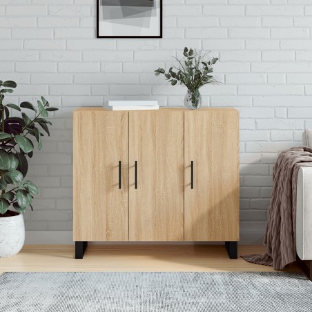vidaXL Sideboard Sonoma-Eiche 90x34x80 cm Holzwerkstoff