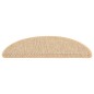vidaXL Treppenmatten Selbstklebend Sisal 15 Stk. 56x17x3 cm Hellbeige vidaXL Treppenmatten Selbstklebend Sisal 15 Stk. 56x17x3 cm Hellbeige