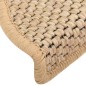 vidaXL Treppenmatten Selbstklebend Sisal 15 Stk. 56x17x3 cm Hellbeige vidaXL Treppenmatten Selbstklebend Sisal 15 Stk. 56x17x3 cm Hellbeige