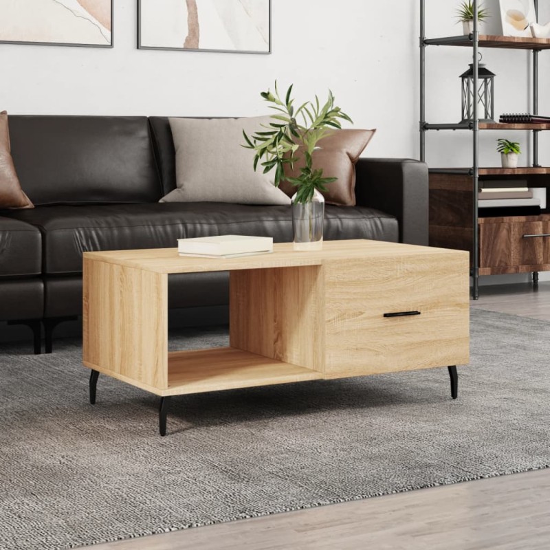 vidaXL Couchtisch Sonoma-Eiche 90x50x40 cm Holzwerkstoff vidaXL Couchtisch Sonoma-Eiche 90x50x40 cm Holzwerkstoff