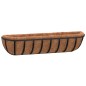 vidaXL Wand-Pflanzkörbe 2 Stk. Kokoseinlage Schwarz 91x20x23 cm Stahl vidaXL Wand-Pflanzkörbe 2 Stk. Kokoseinlage Schwarz 91x20x23 cm Stahl