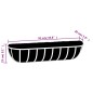 vidaXL Wand-Pflanzkörbe 2 Stk. Kokoseinlage Schwarz 91x20x23 cm Stahl vidaXL Wand-Pflanzkörbe 2 Stk. Kokoseinlage Schwarz 91x20x23 cm Stahl