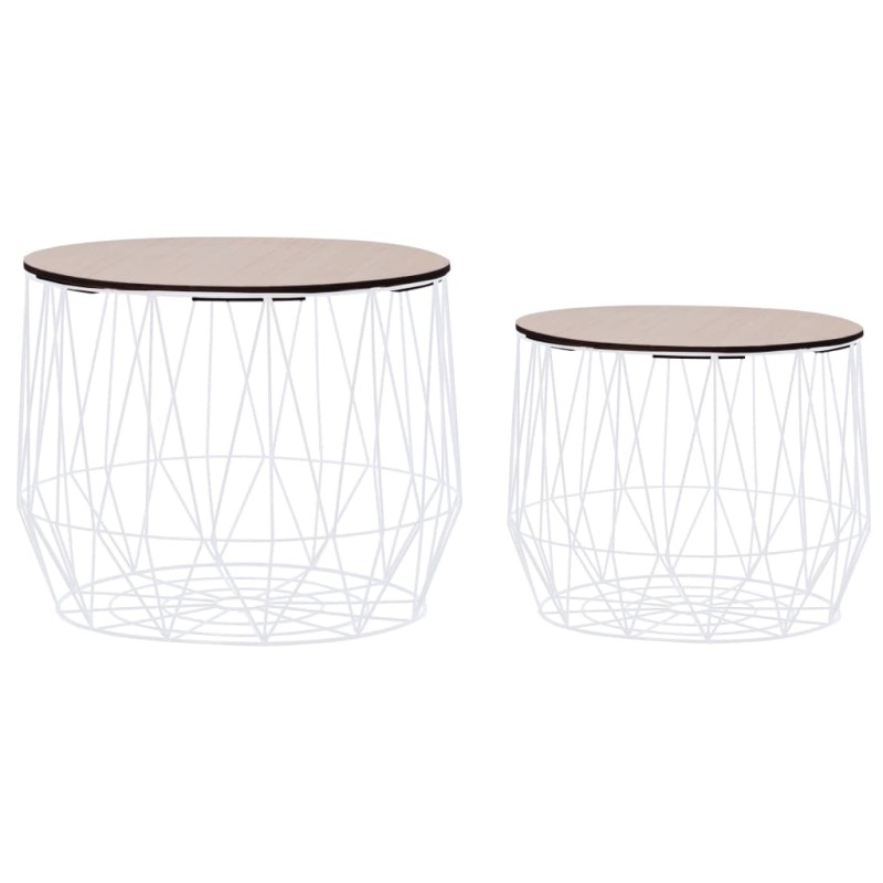 vidaXL Couchtische 2 Stk. Weiß vidaXL Couchtische 2 Stk. Weiß