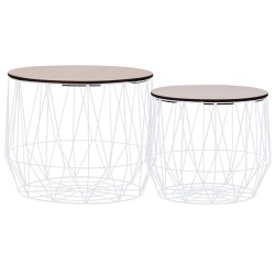 vidaXL Couchtische 2 Stk. Weiß