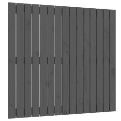 vidaXL Wand-Kopfteil Grau 95,5x3x90 cm Massivholz Kiefer