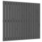 vidaXL Wand-Kopfteil Grau 95,5x3x90 cm Massivholz Kiefer