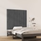 vidaXL Wand-Kopfteil Grau 95,5x3x90 cm Massivholz Kiefer