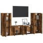 vidaXL 4-tlg. TV-Schrank-Set Räuchereiche Holzwerkstoff vidaXL 4-tlg. TV-Schrank-Set Räuchereiche Holzwerkstoff