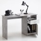 FMD Schreibtisch mit 1 Schublade 123×50×76,5 cm Betongrau und Weiß FMD Schreibtisch mit 1 Schublade 123×50×76,5 cm Betongrau und Weiß