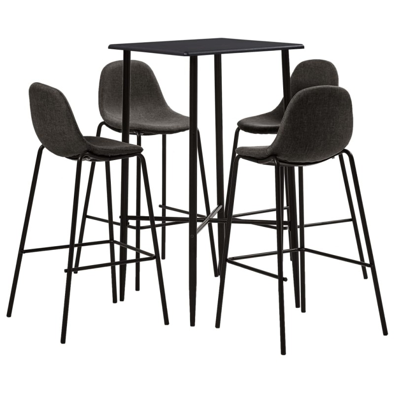 5-tlg. Bar-Set Stoff Dunkelgrau 5-tlg. Bar-Set Stoff Dunkelgrau