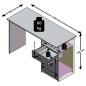 FMD Schreibtisch mit 1 Schublade 123×50×76,5 cm Betongrau und Weiß FMD Schreibtisch mit 1 Schublade 123×50×76,5 cm Betongrau und Weiß