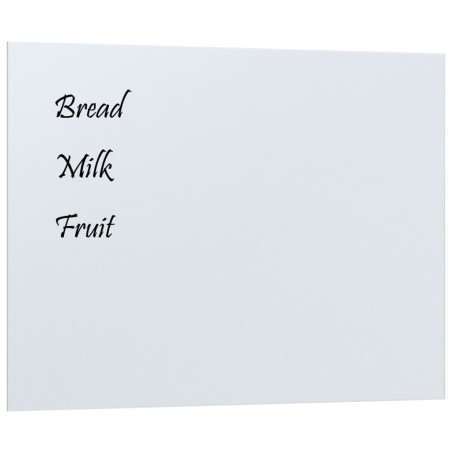 vidaXL Magnettafel Wandmontage Weiß 80x60 cm Hartglas