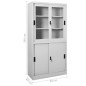 vidaXL Büroschrank mit Schiebetür Hellgrau 90x40x180 cm Stahl vidaXL Büroschrank mit Schiebetür Hellgrau 90x40x180 cm Stahl