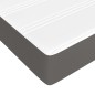 vidaXL Boxspringbett mit Matratze Grau 180x200 cm Kunstleder vidaXL Boxspringbett mit Matratze Grau 180x200 cm Kunstleder
