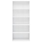vidaXL Bücherregal 5 Fächer Hochglanz-Weiß 80x30x189 cm Holzwerkstoff vidaXL Bücherregal 5 Fächer Hochglanz-Weiß 80x30x189 cm Holzwerkstoff