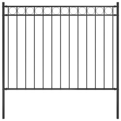 vidaXL Gartenzaun Stahl 1,7x1,2 m Schwarz
