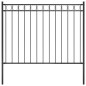 vidaXL Gartenzaun Stahl 1,7x1,2 m Schwarz vidaXL Gartenzaun Stahl 1,7x1,2 m Schwarz