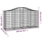 vidaXL Gabionen mit Hochbogen 4 Stk. 200x50x100/120cm Verzinktes Eisen vidaXL Gabionen mit Hochbogen 4 Stk. 200x50x100/120cm Verzinktes Eisen
