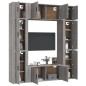 vidaXL 8-tlg. TV-Schrank-Set Grau Sonoma Holzwerkstoff vidaXL 8-tlg. TV-Schrank-Set Grau Sonoma Holzwerkstoff