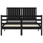 vidaXL Massivholzbett mit Kopfteil Schwarz 140x200 cm vidaXL Massivholzbett mit Kopfteil Schwarz 140x200 cm