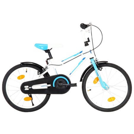 vidaXL Kinderfahrrad 18 Zoll Blau und Weiß 