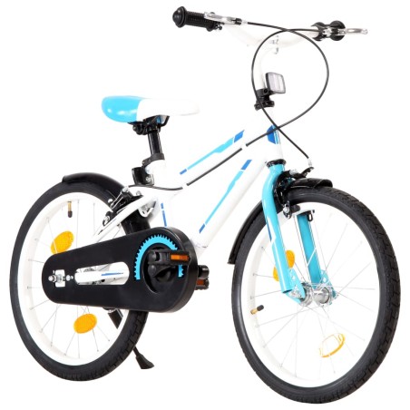 vidaXL Kinderfahrrad 18 Zoll Blau und Weiß 