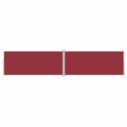 vidaXL Seitenmarkise Ausziehbar Rot 220x1000 cm