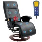 vidaXL Massagesessel Schwarz Kunstleder vidaXL Massagesessel Schwarz Kunstleder
