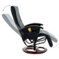 vidaXL Massagesessel Schwarz Kunstleder vidaXL Massagesessel Schwarz Kunstleder