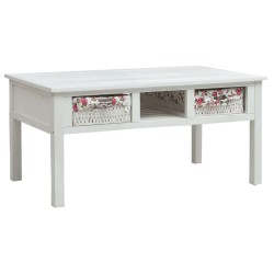vidaXL Couchtisch Weiß  99,5 x 60 x 48 cm Holz