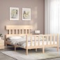 vidaXL Massivholzbett mit Kopfteil 140x190 cm vidaXL Massivholzbett mit Kopfteil 140x190 cm
