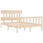 vidaXL Massivholzbett mit Kopfteil 140x190 cm vidaXL Massivholzbett mit Kopfteil 140x190 cm