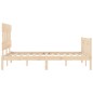 vidaXL Massivholzbett mit Kopfteil 140x190 cm vidaXL Massivholzbett mit Kopfteil 140x190 cm