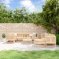vidaXL 10-tlg. Garten-Lounge-Set mit Kissen Massivholz vidaXL 10-tlg. Garten-Lounge-Set mit Kissen Massivholz