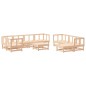 vidaXL 10-tlg. Garten-Lounge-Set mit Kissen Massivholz vidaXL 10-tlg. Garten-Lounge-Set mit Kissen Massivholz