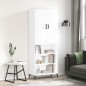 Highboard Hochglanz-Weiß 69,5x34x180 cm Holzwerkstoff Highboard Hochglanz-Weiß 69,5x34x180 cm Holzwerkstoff