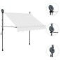 vidaXL Einziehbare Markise Handbetrieben mit LED 150 cm Creme vidaXL Einziehbare Markise Handbetrieben mit LED 150 cm Creme