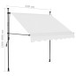 vidaXL Einziehbare Markise Handbetrieben mit LED 150 cm Creme vidaXL Einziehbare Markise Handbetrieben mit LED 150 cm Creme
