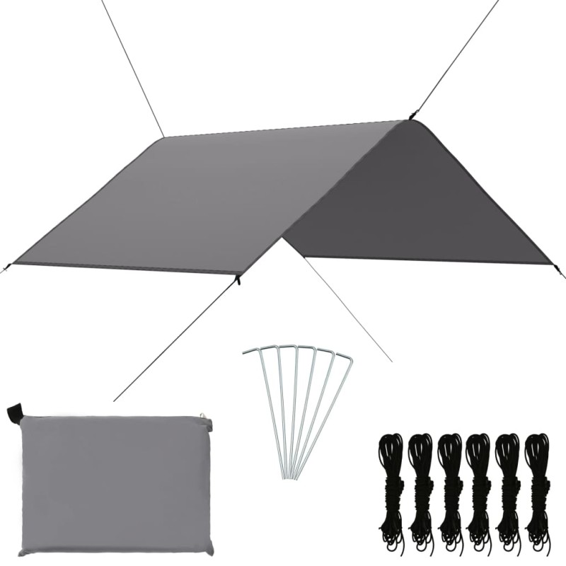 vidaXL Outdoor-Tarp 3x2,85 m Grau vidaXL Outdoor-Tarp 3x2,85 m Grau