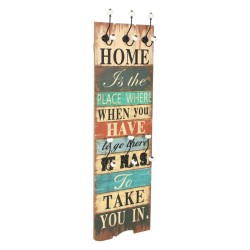 vidaXL Wandgarderobe mit 6 Haken 120 x 40 cm "HOME IS" 