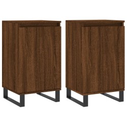 vidaXL Sideboards 2 Stk. Braun Eichen-Optik 40x35x70 cm Holzwerkstoff