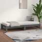 vidaXL Tagesbett Ausziehbar Grau 2x(90x200) cm Massivholz Kiefer vidaXL Tagesbett Ausziehbar Grau 2x(90x200) cm Massivholz Kiefer