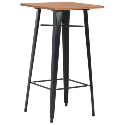 vidaXL 3-teiliges Bar-Set Stahl Schwarz