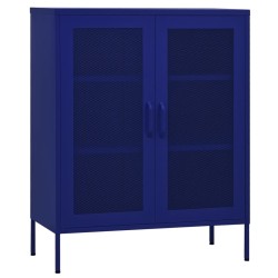 vidaXL Lagerschrank Marineblau 80x35x101,5 cm Stahl    