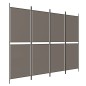 vidaXL 4-tlg. Paravent Anthrazit 200x180 cm Stoff vidaXL 4-tlg. Paravent Anthrazit 200x180 cm Stoff