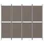 vidaXL 4-tlg. Paravent Anthrazit 200x180 cm Stoff vidaXL 4-tlg. Paravent Anthrazit 200x180 cm Stoff