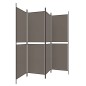 vidaXL 4-tlg. Paravent Anthrazit 200x180 cm Stoff vidaXL 4-tlg. Paravent Anthrazit 200x180 cm Stoff