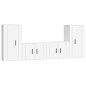 vidaXL 4-tlg. TV-Schrank-Set Weiß Holzwerkstoff vidaXL 4-tlg. TV-Schrank-Set Weiß Holzwerkstoff
