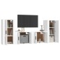 vidaXL 4-tlg. TV-Schrank-Set Weiß Holzwerkstoff vidaXL 4-tlg. TV-Schrank-Set Weiß Holzwerkstoff